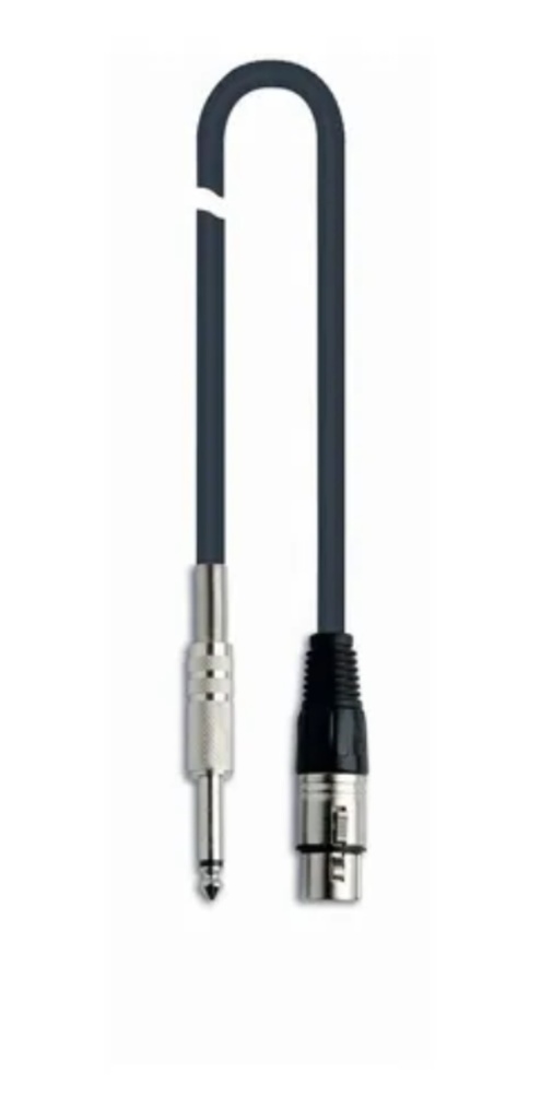 MCR/613K-6BK Cable Para Micrófono 6M Quiklok