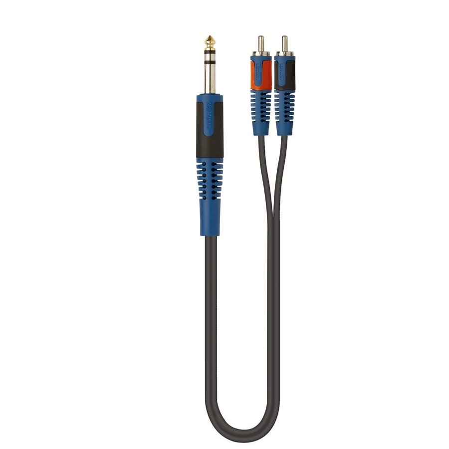 RKSA/120-5 Cable Adaptador Plug 6.3 Stereo A 2 Rca Macho Quiklok