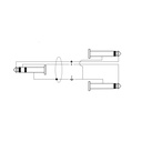 RKSA/140-2 Cable Adaptador Mini Plug 3.5 Stereo A 2 Plug Mono Quiklok