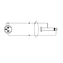 RKSM/310-6 Cable Para Micrófono Xlr Macho A Plug 6.3 Mono Quiklok 