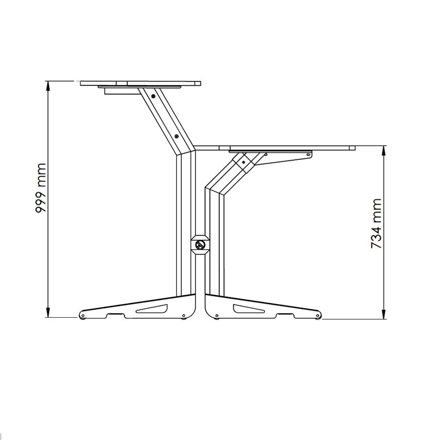 Z/630BK MESA PROFESIONAL DE ESTUDIO CON RACK DE 8 ESPACIOS Quiklok