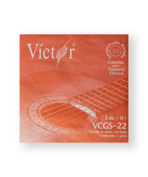 CUERDA GUIT ACUSTICA 2A NYLON NGRO  VICTOR