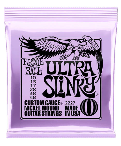 ERNIE BALL 2227 - NICKEL ULTRA SLINKY JUEGO DE CUERDAS PARA GUITARRA ELÉCTRICA 10-48