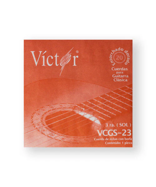 CUERDA P/GUIT 3A NYLON NEGRO VICTOR 23 VCGS-23-6