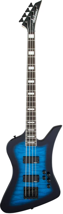 2919093585 Jackson JS Series Kelly Bird JS3Q Transparent Blue Burst 