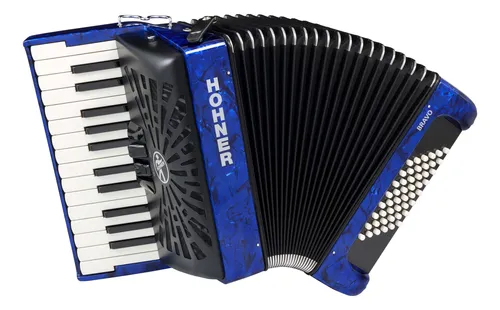 A16542 ACORDEON HOHNER BRAVO II 26 TECLAS 48 BAJOS AZUL A16542