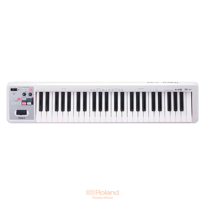 CONTROLADOR ROLAND MIDI 49TECLAS BLANCO A49WH