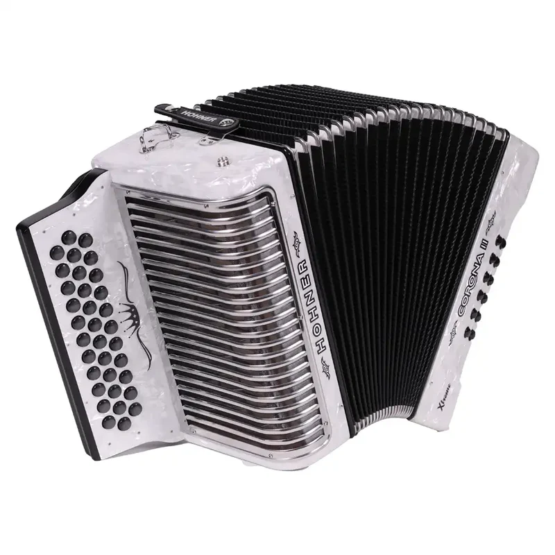 ACORDEON HOHNER CORONA II EX FA,SB,MB (BLANCO) A5443