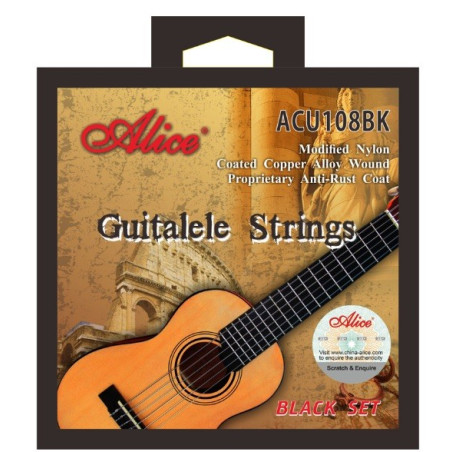 ENCORDADURA GUITALELE NYLON REVESTIMIENTO ANTIOXIDANTE ACU108