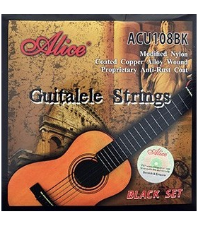 ENCORDADURA GUITALELE NYLON NEGRO REVESTIMIENTO ACU108BK
