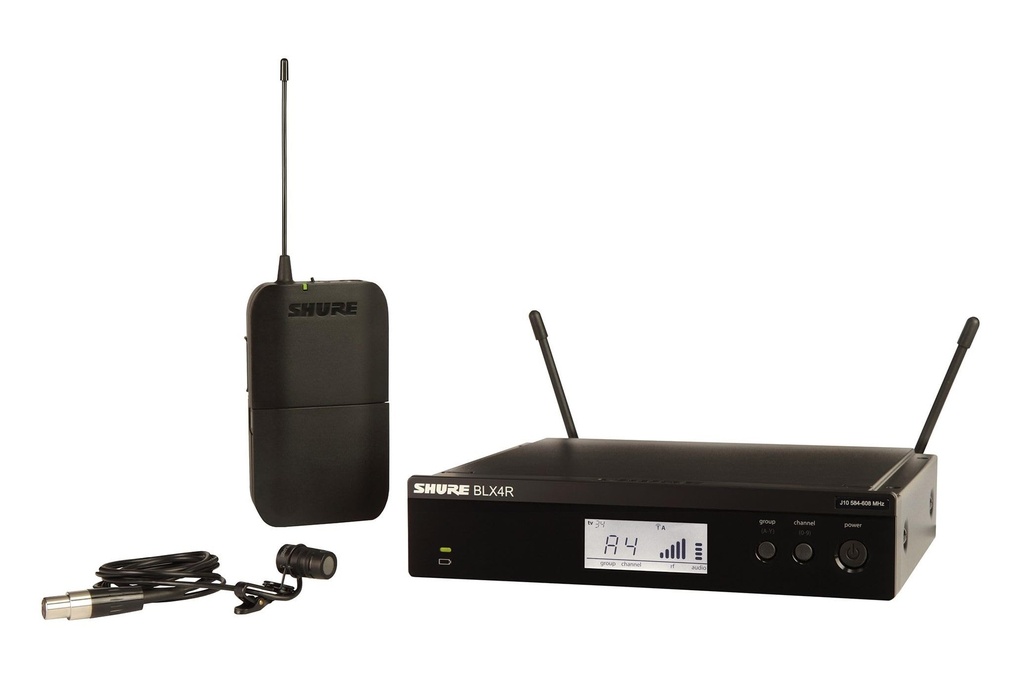BLX14R/W85-J11 SISTEMA INALAMBRICO SHURE C/MICROFONO DE SOLAPA RECEPTOR PARA RACK 