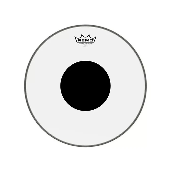 PARCHE REMO 22" TRANSP CENTRO NEGRO