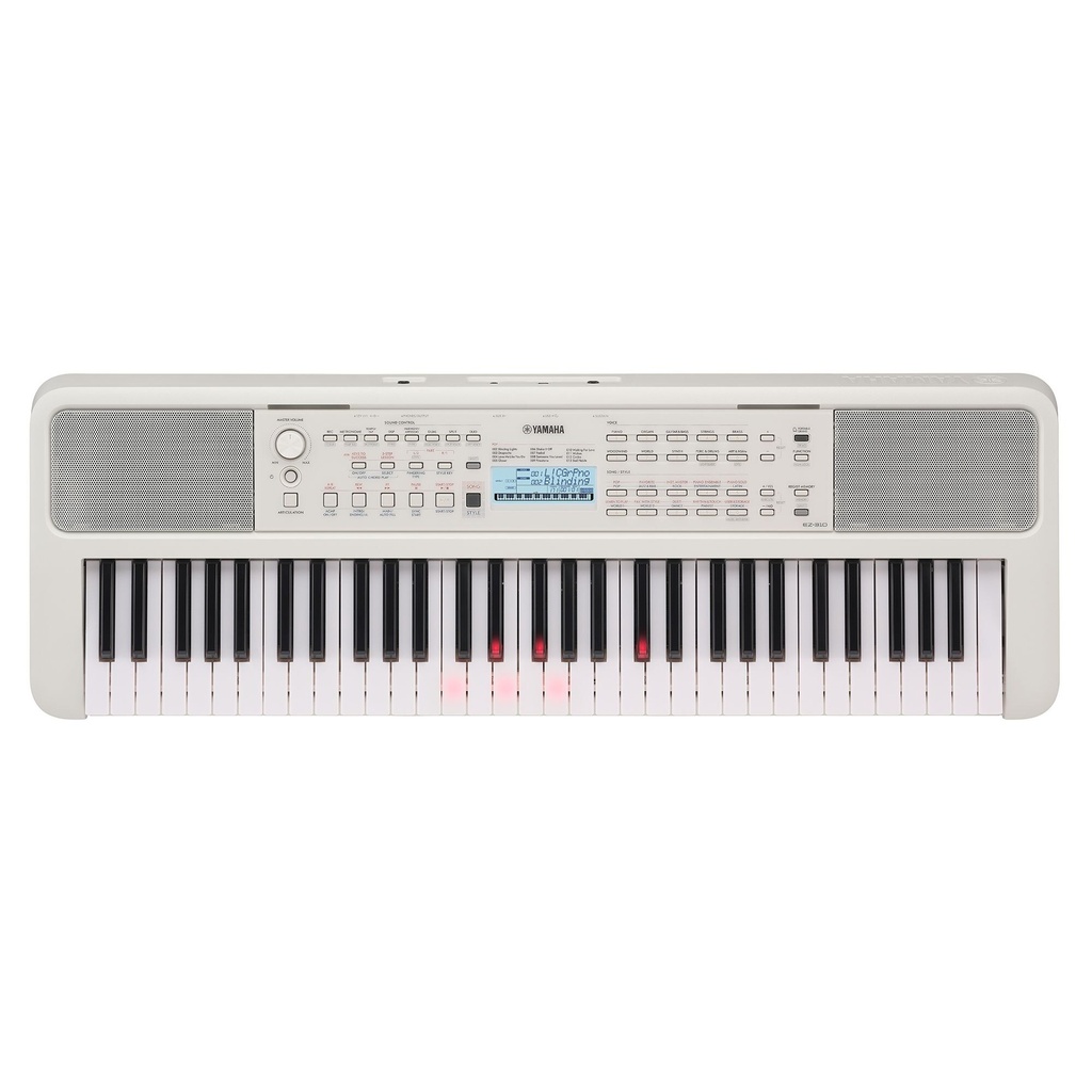 TECLADO PORTABLE YAMAHA EZ-310SET DE 5/8 COLOR BLANCO con sistema de guia de luces