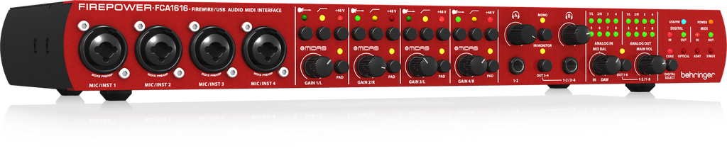 INTERFASE BEHRINGER 16ENT 16OUT MIDI AD