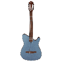 GUITARRA ELECTROACÚSTICA CON CUERDAS NYLON HÍBRIDA DELGADA INDIGO BLUE METALIC FLAT IBANEZ FRH10N-IBF
