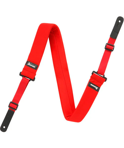Correa Acolchada para Guitarra y Bajo (Color Rojo) Powerpad IBANEZ GSF50-RD