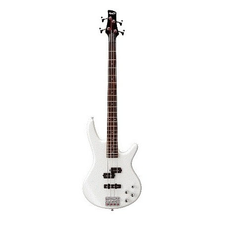 BAJO ELECTRICO DE 4 CUERDAS PEARL WHITE CON PASTILLA ACTIVA DE LA SERIE GIO SR IBANEZ GSR200PW