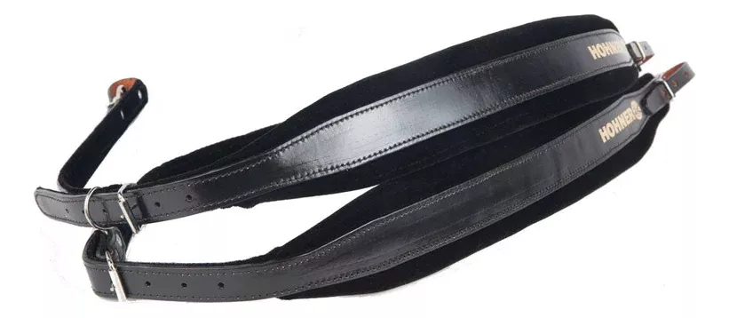 TAHALI HOHNER PARA ACORDEON PIEL NEGRO HOT10-BK