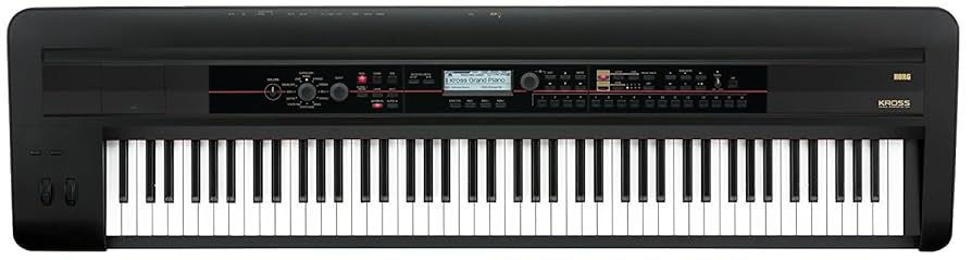 Korg KROSS 88 BK – Workstation portátil de 88 teclas con acción de martillo y grabación integrada