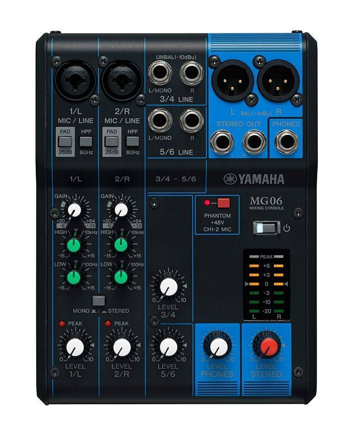 MEZCLADORA YAMAHA ANALOGA 6 CANALES