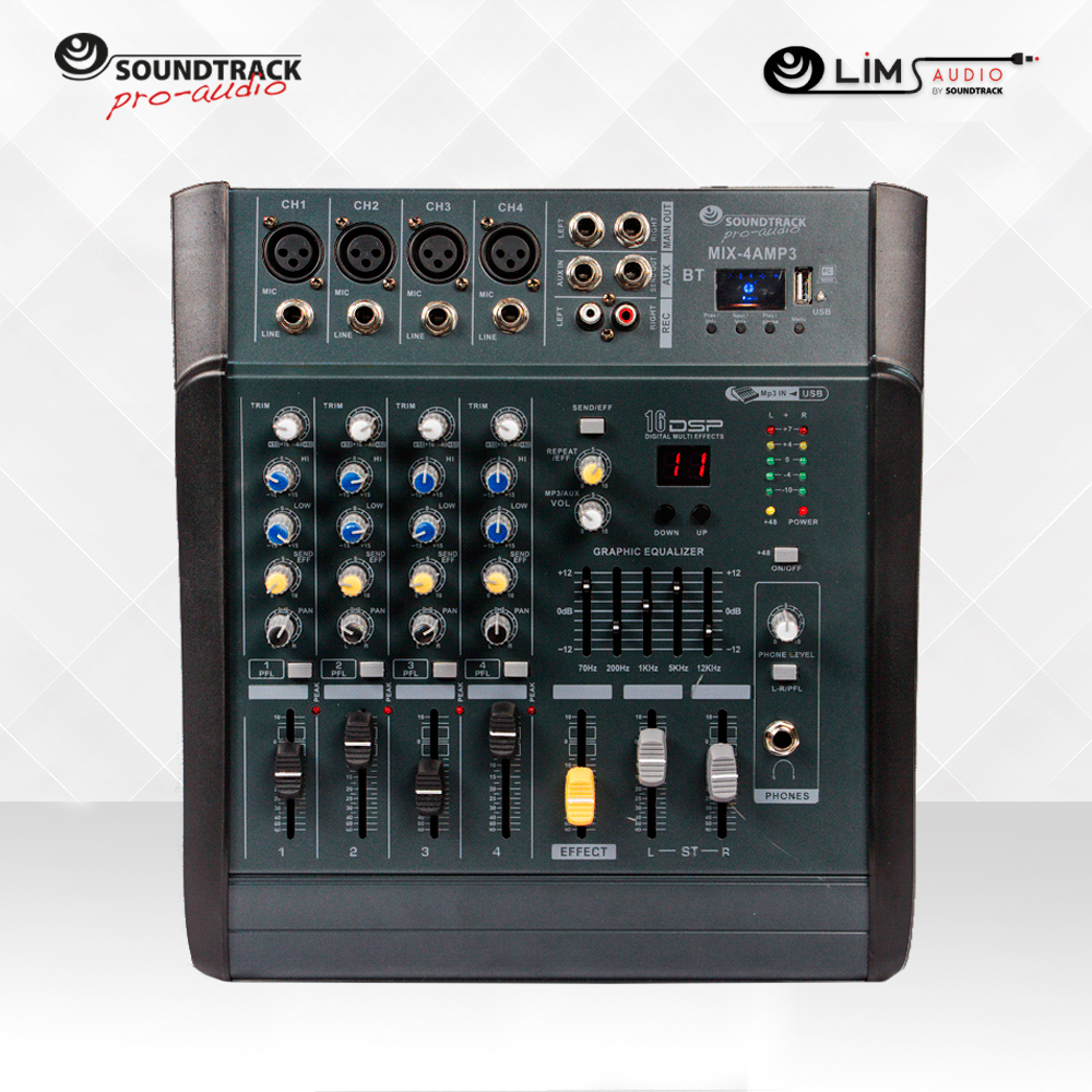 MEZCLADORA SOUNDTRACK, AMPLIFICADA STERE MIX-4AMP3