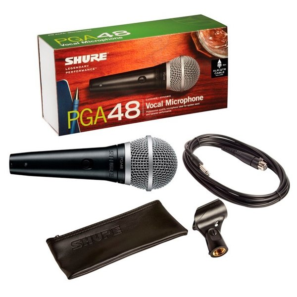 MICROFONO BOBINA MOVIL CON CABLE SHURE PGA48XLR