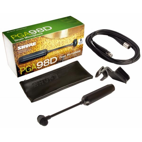 MICROFONO DE CONDENSADOR SHURE PARA BATERIA CARDIOIDE PGA98D-XLR