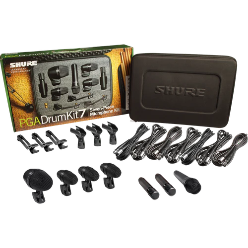 SET DE 7 MICROFONOS SHURE PGADRUMKT7