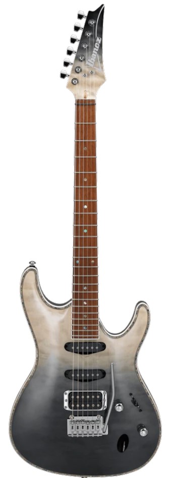 GUITARRA ELECTRICA COLOR NEGRO DEGRADADO DE LA SERIE SA IBANEZ SA360NQM-BMG
