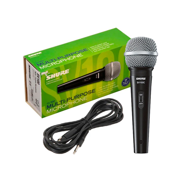 MICROFONO DINAM CARDE PLUG XLR SHURE SV100