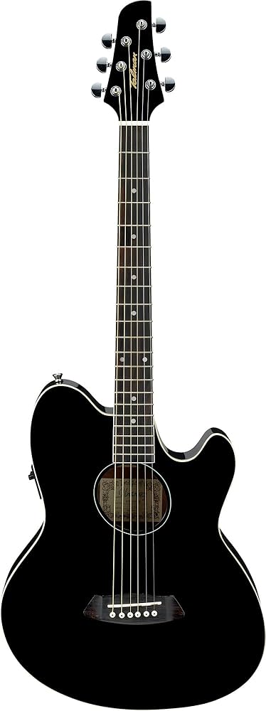 GUITARRA ELECTROACUSTICA COLOR NEGRO BRILLANTE DE LA SERIE TALMAN IBANEZ TCY10E‑BK