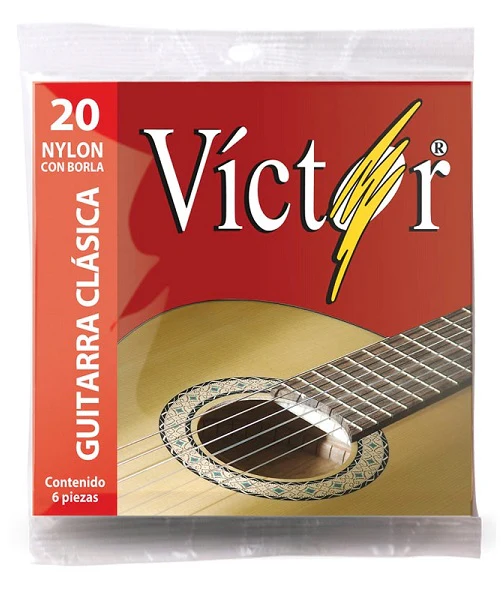 ENCORDADURA VICTOR PARA GUITARRA CLASICA NYLON NEG