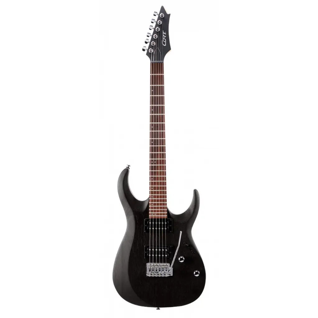 Guitarra Eléctrica Cort X100 OPBK –  Serie X (Open Pore Black)