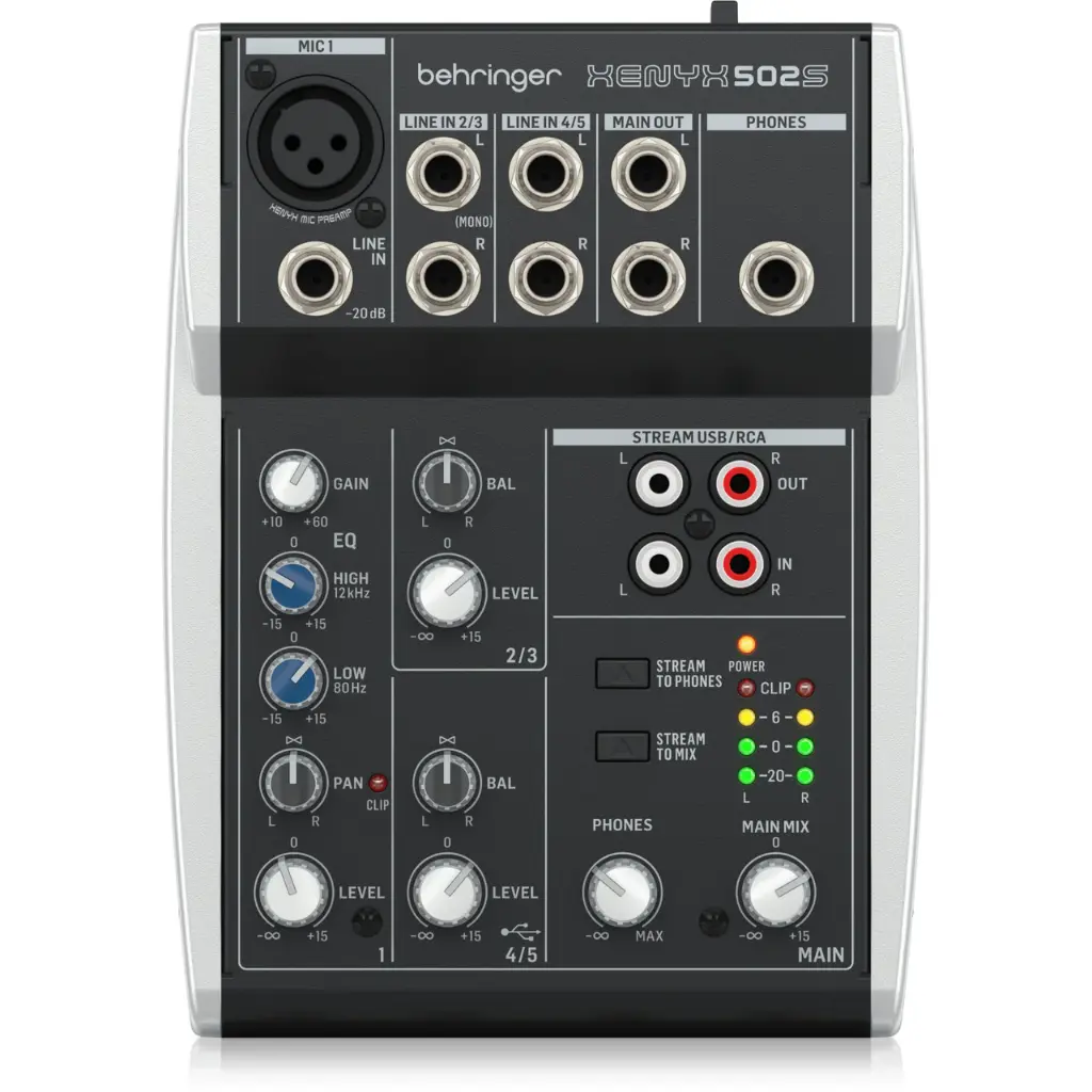MEZCLADORA ANALOGA BEHRINGER DE 5 CANALES,UN CANAL