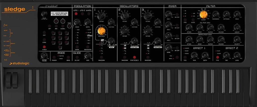 Studiologic Sledge Black Edition – Sintetizador Analógico Virtual de 61 teclas
Modelo: SLEDGEBLACK