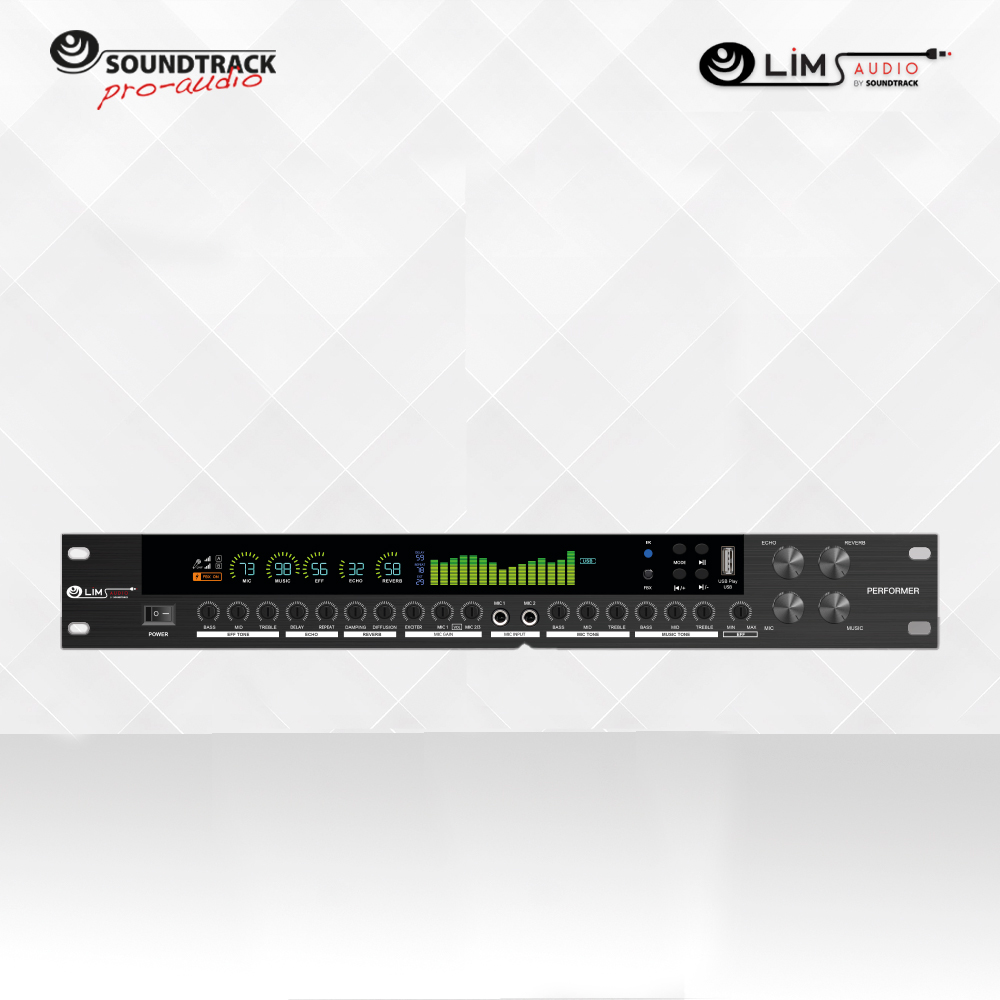 PREAMPLIFICADOR PARA KARAOKE, EFECT VOZ, 3ENTRADAS DE MICROF. BUETOOTH.