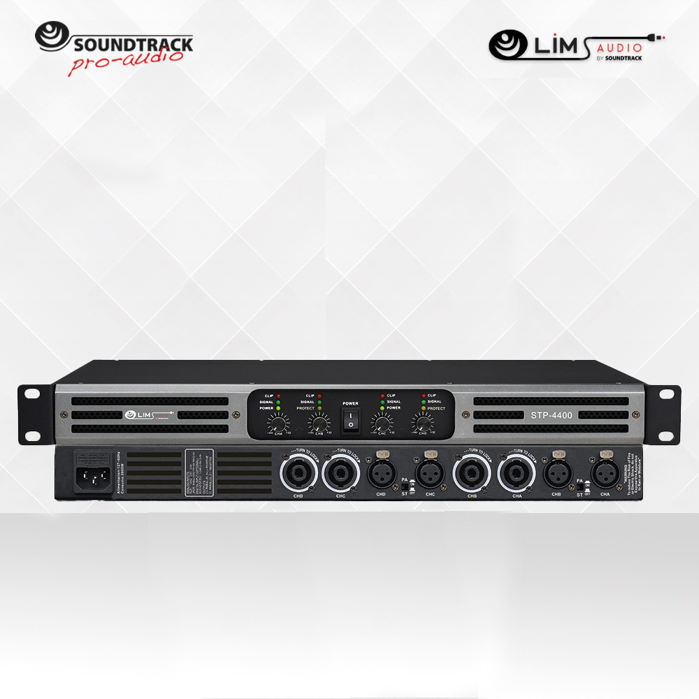 AMPLIFICADOR DE PODER CLASE D 4 CANALES INDEP. STP-4400 SOUNDTRACK