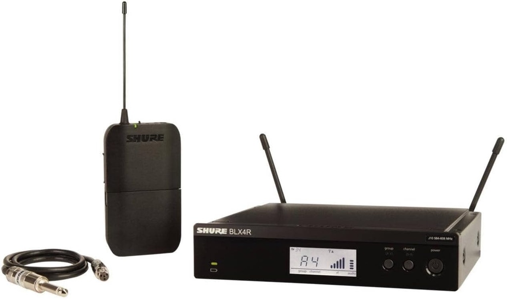 SISTEMA INALAMBRICO SHURE PARA GUITARRA/BAJO CON RECEPTOR PARA RACK BLX14R-J11