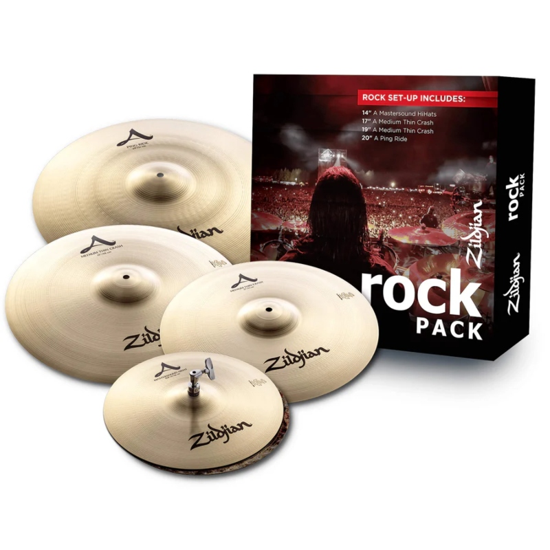 PAQUETE DE PLATILLOS A ROCK 14" 17" 19" 20" ZILDJIAN A0801R
