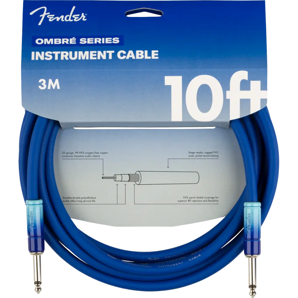Cable Fender Ombré Series – 10 pies (Belair Blue, 0990810210) 
