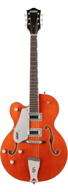Guitarra Electrica Gretsch G5420LH Classic Hollow Body Single-Cut, para zurdos, Diapasón de Laurel, Color Naranja