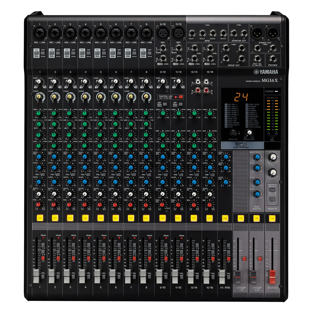 Yamaha MG16XCV – Mezcladora Analógica Stereo de 16 Canales con Efectos Integrados