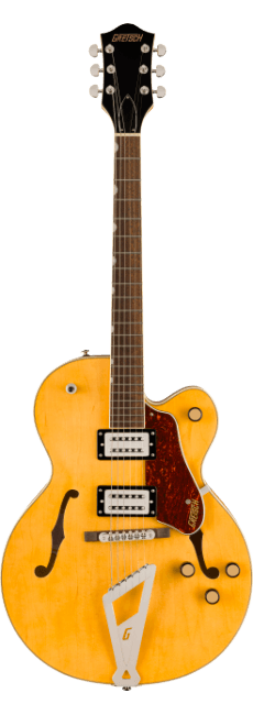 GRETSCH G2420 Streamliner™ de cuerpo hueco con Chromatic II, diapasón de laurel, pastillas Broad'Tron™ BT-3S, Village Amber 2817000520 