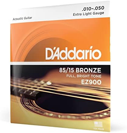JUEGO DE 6 CUERDAS ACERO CON ENTORCHADO EN BRONCE EXTRA LIGTH D´ADDARIO EZ900