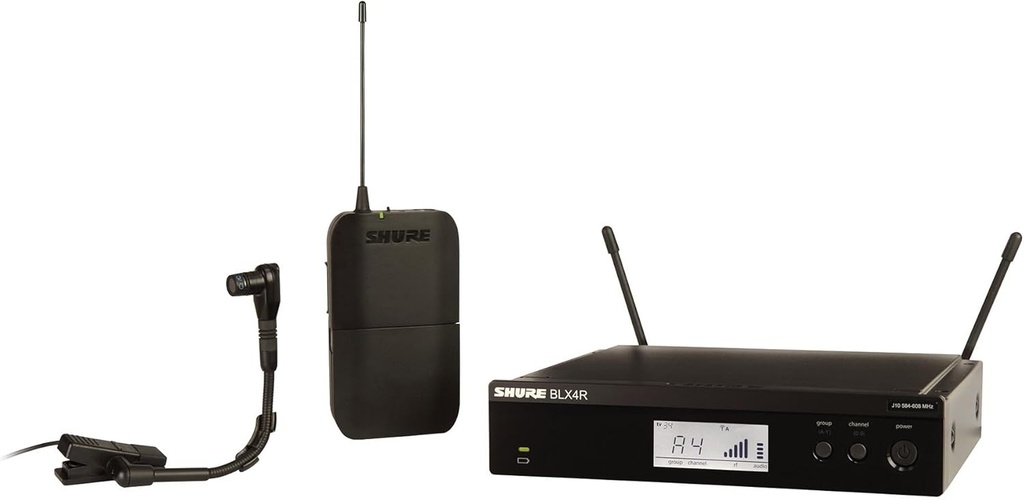 SISTEMA INALAMBRICO SHURE PARA INSTRUMENTO CON MICROFONO DE CLIP RECEPTOR PARA RACK BLX14R/B98-J11