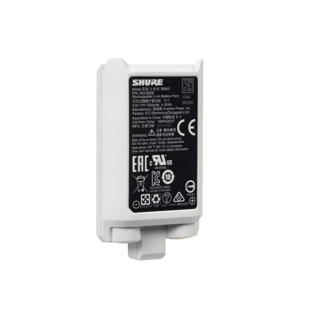 SB903 Batería recargable de iones de litio SHURE 