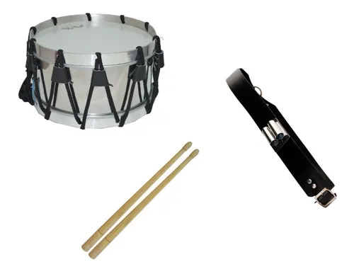 TAMBOR JUNIOR NACIONAL13" BANDA DE GUERRA ARO ALUMINIO