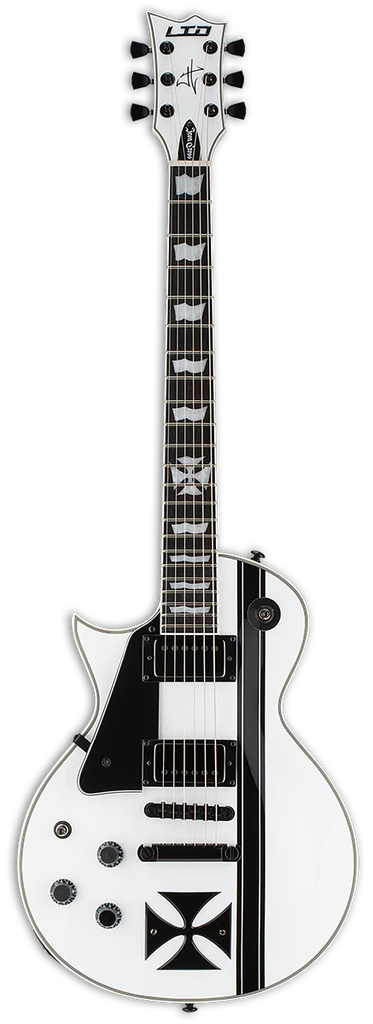 LIRONCROSSSWLH GUITARRA ELECTRICA LTD IRONCROS LH SNOW WITHE SIGNATURE JAMES HETFIELD