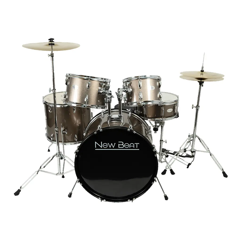 BATERIA ACUSTICA NEW BEAT ESTANDAR DE 5 PIEZAS CHAMPAGNE NB-DS400CGE