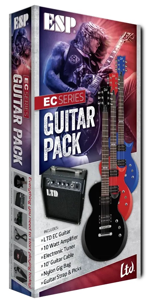 LECPACKBLKSLH PAQUETE GUITARRA ELECTRICA LTD EC NEGRO SATINADO LH